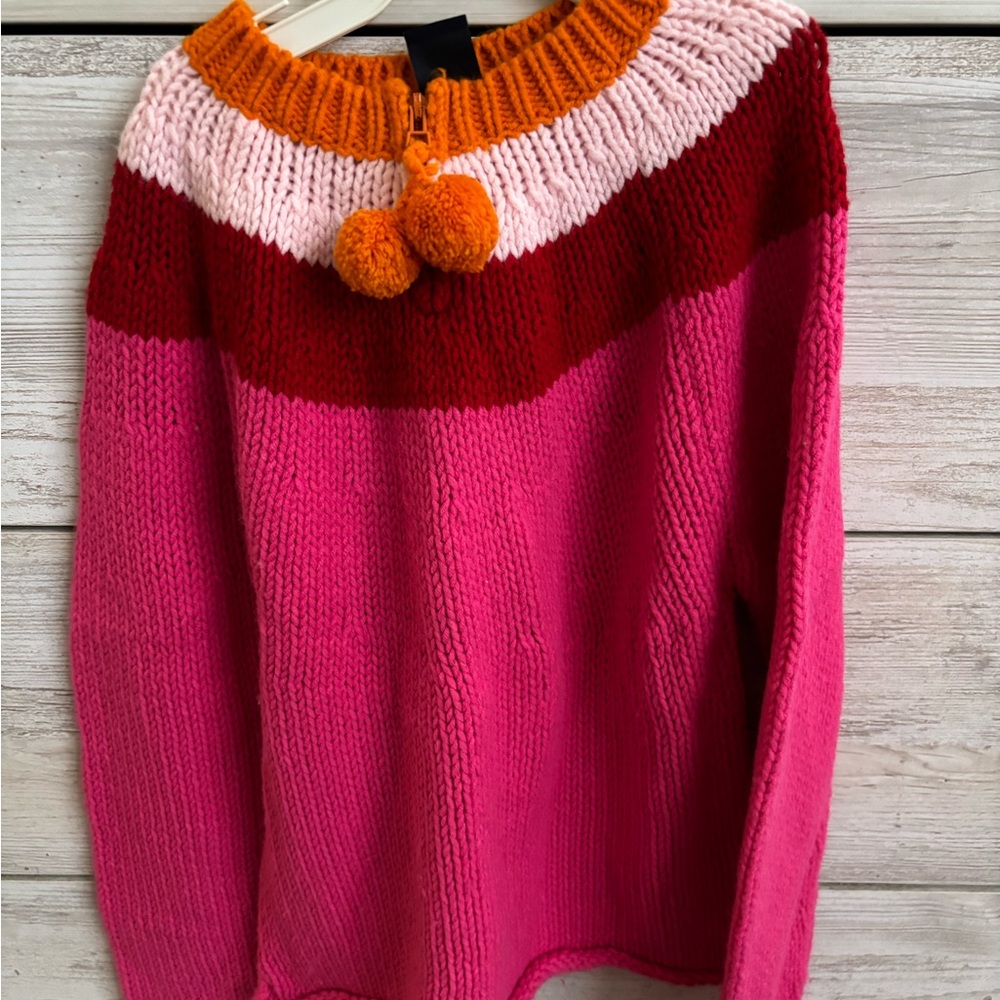 GAP Kids Pink and Orange Striped Sweater
